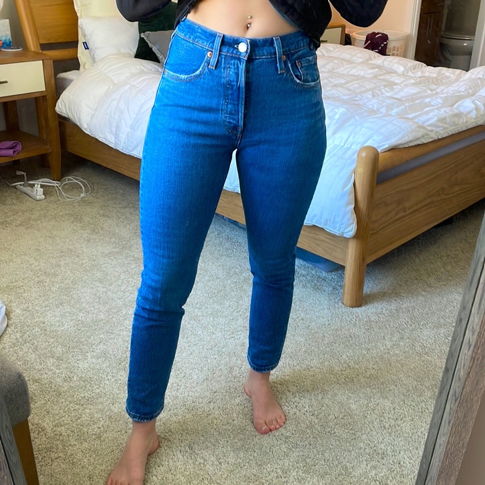Levi’s 501s high rise skinny jeans